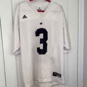 Notre Dame Adidas Men's White and Navy Jersey Shirt